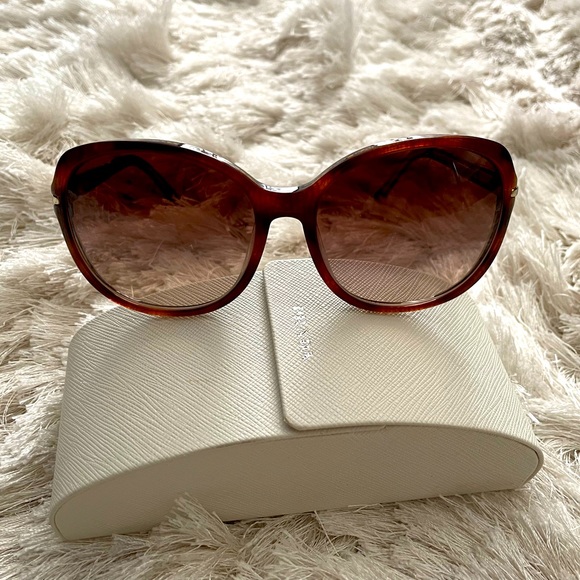 Prada SPR 04N BF4-6S1  Havana Brown Gradient Sunglasses 61-17-135 - Picture 1 of 12